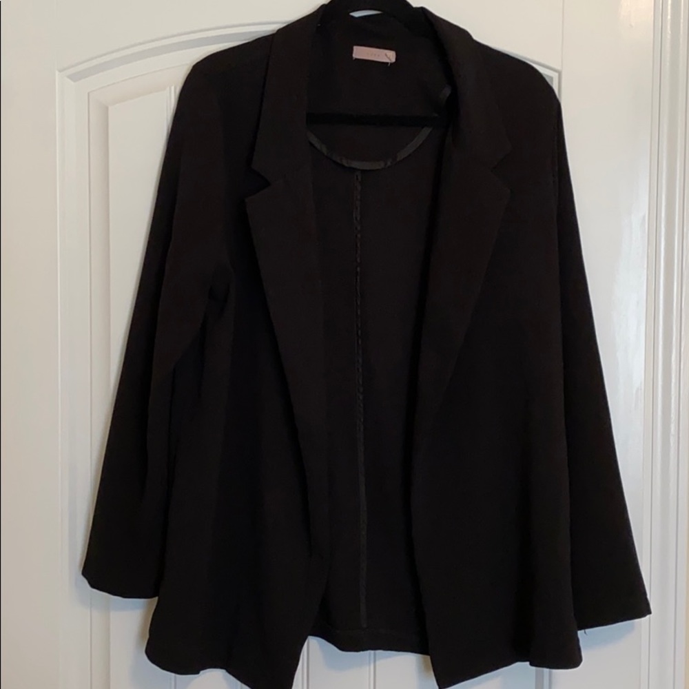 Black Crepe Blazer-Lush-Size M